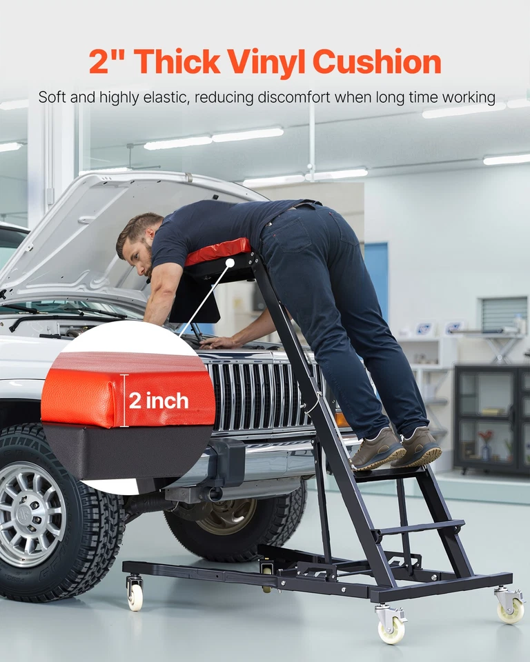 Automotive Topside Creeper 400LBS Adjustable Height Movable with 4 Wheels — 第 4/4 张图片