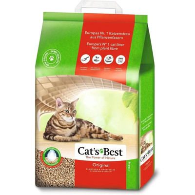 Cat's Best Original Cat Litter, 100% Plant-Based Cat Litter, 20 l / 8.6 kg
