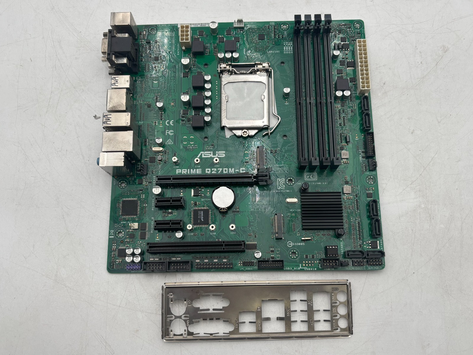ASUS PRIME Q270M‑C LGA1151 mATX Motherboard w/ I/O Shield | C6F4 Tested