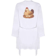 'Hen Sitting on Nest' Adult Dressing Robe / Gown (RO055703)