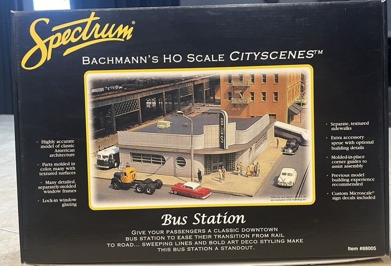 Bachmann HO Scale CityScenes Bus Station Building Kit