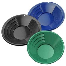 Sluice Monkey 3 Pack of 12 inch Gold Pans one of Each Color for Your Gold Pannin