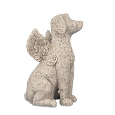 Angel Dog Figurine - Sympathy Gift for Dog Loss, Outdoor Memorial Statue Decor