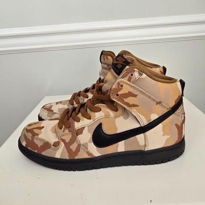 Nike SB Dunk High Pro Desert Camo Men's 8.5 Skateboarding Shoes