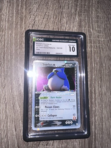 Rocket's Snorlax ex graded CGC 10 for sale on eBay