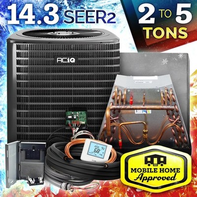 ACiQ 2-5 Ton 14.3 Central Heat Pump & Coil Mobile Home Split System, R32 AC Kit
