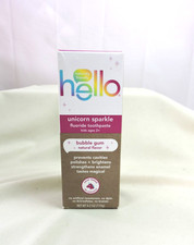 Hello Unicorn Sparkle Fluoride Toothpaste Bubble Gum Flavor 4.2 oz, Exp 7/2026