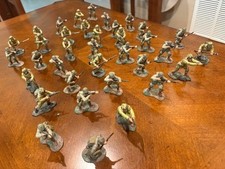 Vintage Britains WWII Infantry Lead Toy Soldier Custom Lot - 37 pieces