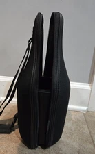 Caddy O Wine Bottle Carrier Tote Black Shoulder Strap w Wine Opener Made In USA
