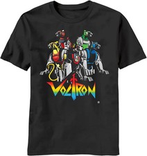 Voltron Defender of the Universe Retro Five Lions T-Shirt New