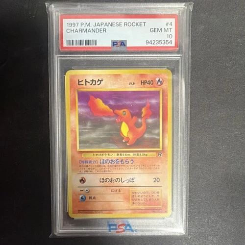 Pokémon Charmander Rocket Japanese Card #4 PSA 10 GEM MT 1997