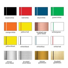 4PK Metallic Laser Engravable Plastic Sheets Brushed Gold Silver Mirror 8"x12"