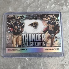 2020 Panini Playoff - Thunder and Lightning Marshall Faulk, Isaac Bruce #TL-13