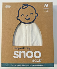 HAPPIEST BABY SNOO SACK Baby Swaddle sz M 2-4 mo White Organic Cotton