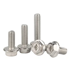 Flanged Hex Head Screws Bolt with Phillips Drive A2 304 Stainless Steel M3-M6