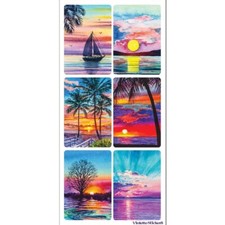 Violette Stickers - Tropical Sunset - 1 Sticker Sheet for Stationary More