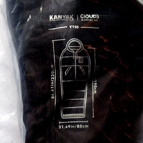 NEW FACTORY SEALED! KANYAK Cloud Black Sleeping Bag Y150 86.61"/190cm - Image 2 of 4