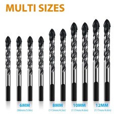 10Pcs/Set Carbide Tungsten Drill Bit for Ceramic Tile Concrete Glass Wood Marble