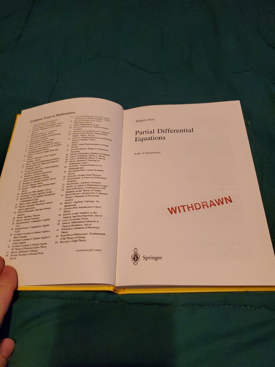 Partial Differential Equations, Jurgen Jost | eBay Partial Differential Equations, Jurgen Jost | eBay