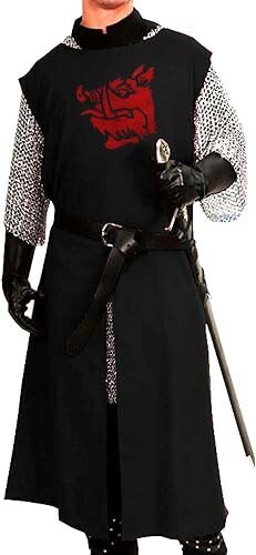 Medieval Black Knight Tunic Monty Python Cotton Costume SCA LARP