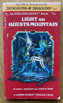 Dungeons & Dragons Endless Quest Book #12 Light on Quests Mountain 1983 PB 1st E