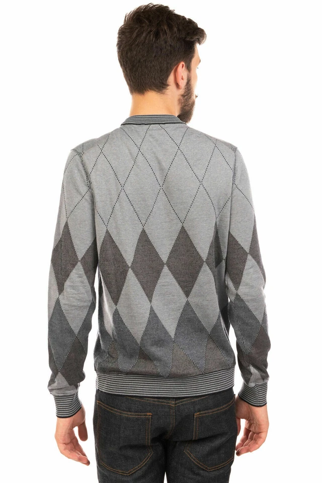 Jersey de Lana Ballantyne Talla 50/M Argyle Borde a Rayas Hecho en Italia PVP 385 €  Foto 3 de 4