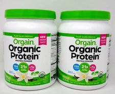 2X Orgain Organic Protein Vanilla Bean 16.3oz ~EXP: 9/26