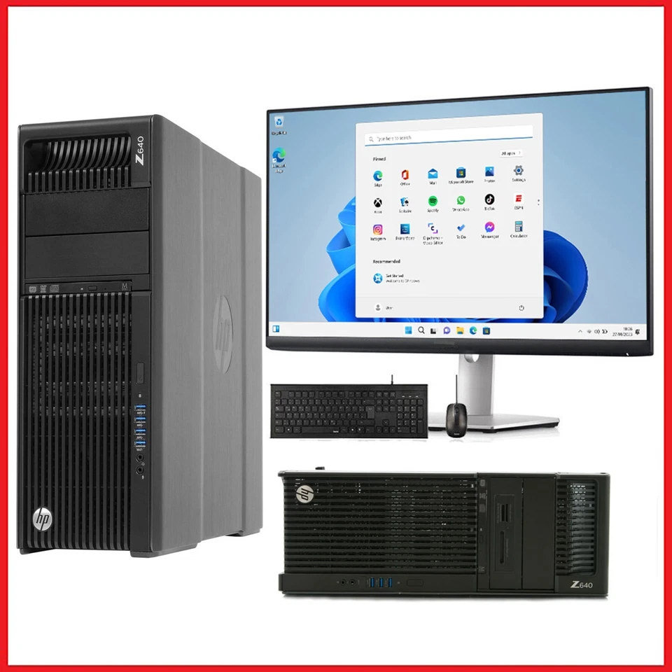HP Z640 Workstation PC 2 x Intel Xeon E5-2630v3 8 Core CPU Ram & SSD Windows 11