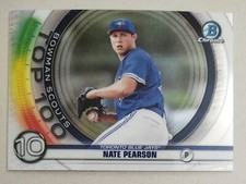 NATE PEARSON 2020 Bowman Chrome Scouts Top 100 Rookie #BTP-10 Toronto Blue Jays