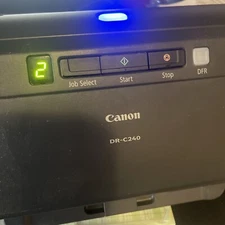 Canon ImageFORMULA DR-C240 Document Scanner Missing Top Document Tray Untested