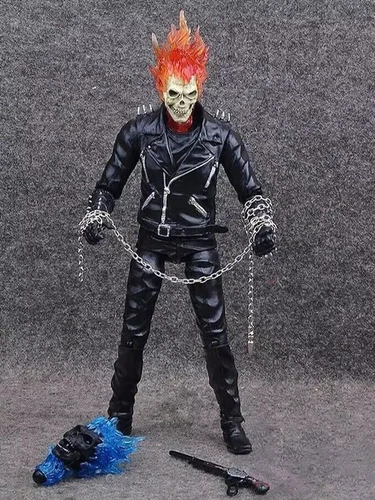 Marvel Ghost Rider Johnny Blaze PVC Actionfigur Sammlermodell Neu in Box - Bild 4 von 6