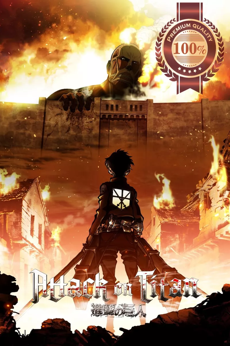 ATTACK ON TITAN ANIME COLOSSAL OVER WALL MANGA ART PRINT PREMIUM