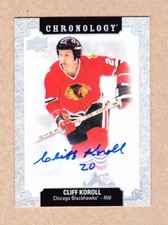Cliff Koroll signed 2018-19 Upper Deck Chronology certified  card-Chicago BV $20