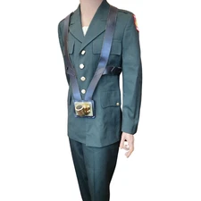 JayPee Black Leather Double Strap Single Flag Carrier, Honor Guard *mocinc.1982*