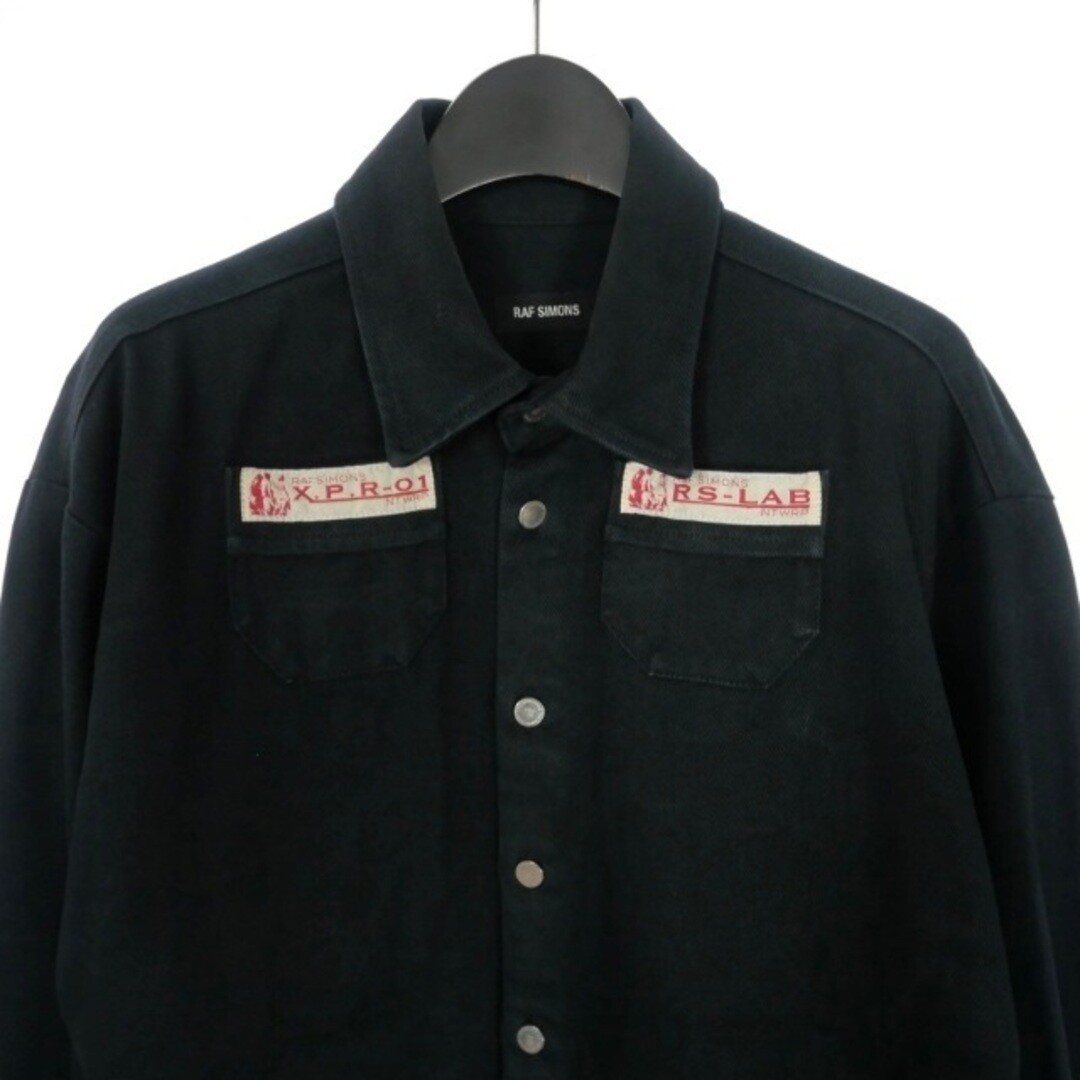 Raf Simons 20SS Slim Fit Denim Shirt Long Sleeve M Black 201-242 