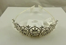 Crystal tiara queen wedding prom Halloween hair accessory bridal glass pearl