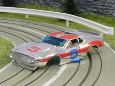 AURORA AFX BODY AMC JAVELIN TRANS AM chromesilver - red - blue 5 NEW