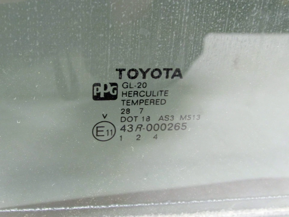 Toyota Sienna 2007 puerta corredera lado derecho ventana cristal fabricante original 04 05 07 08 09 10 Foto 3 de 4