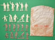 VTG 1950's Marx Cape Canaveral 11-Piece Figure Sets x2 in Cream  Tan w/Part Bag