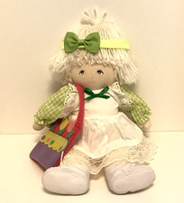 2 face soft body Dolls by Pauline Bjonness Jacobsen Plush 14  blue eye blonde