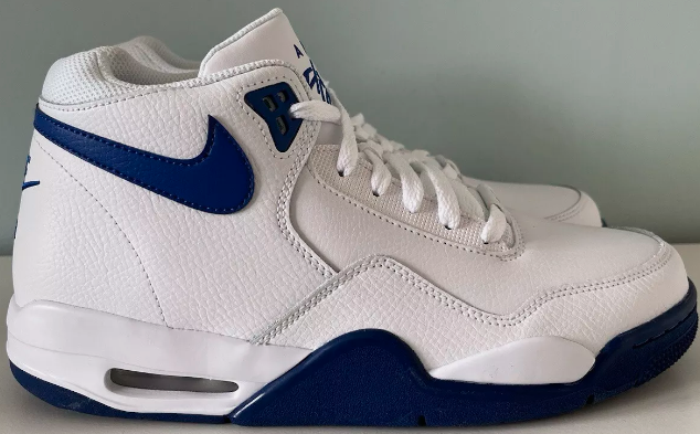 New Nike Flight Legacy BQ4212 103 White Blue Leather Trainer Shoes