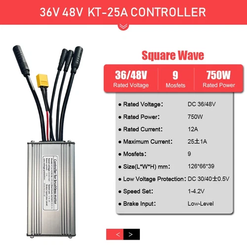36V 250W 350W 48V 500W 750W 1000W 1500W Wasserdicht Brushless E-Bike Controller - Bild 19 von 45