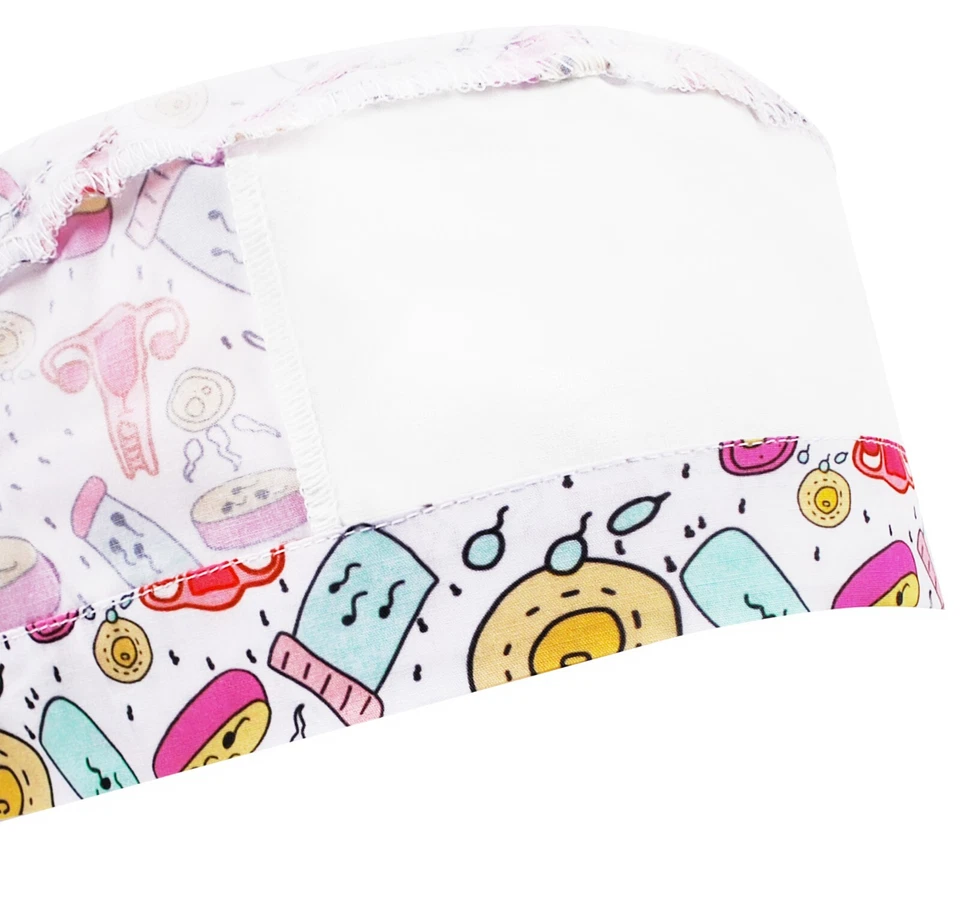 Scrub caps for men, scrub hats, surgical hat, nurse cap uterus, OB GYN scrub cap - Image 3 of 3
