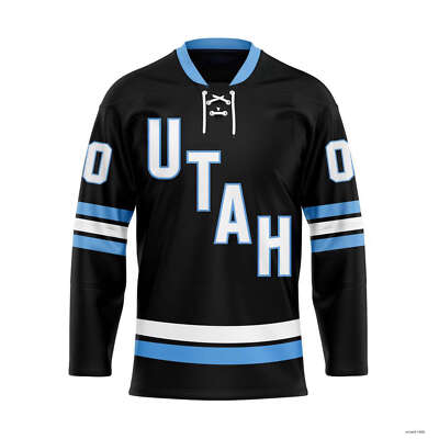 Utah Hockey Club Personalized Name Number 2025 Home Hockey Shirt S5XL Black 