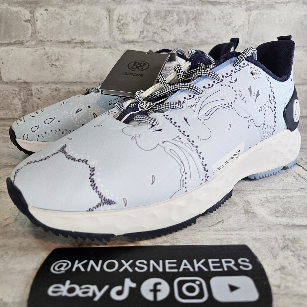 G/Fore MG4+ Bandana Sky Blue Golf Shoes G4MS23EF29 Men's Size 11.5