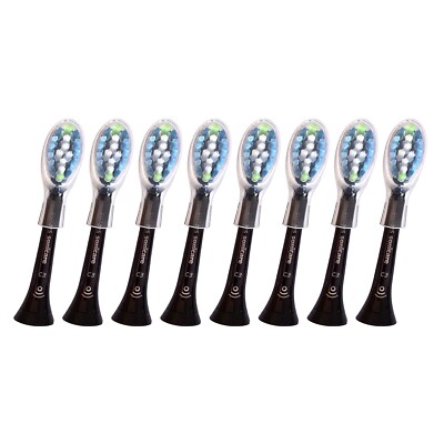8-Pack Philips Sonicare DiamondClean Premium C3 Replacement Heads Black | No Box
