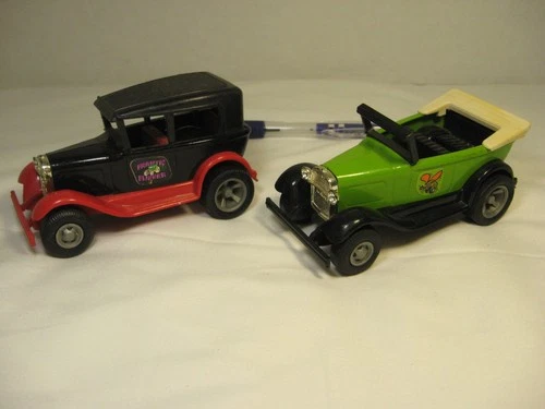 vintage Tiny Tonka FRANTIC FLIVVER + THE STINGER Crazy FoRD Model A cars (2) TWO
