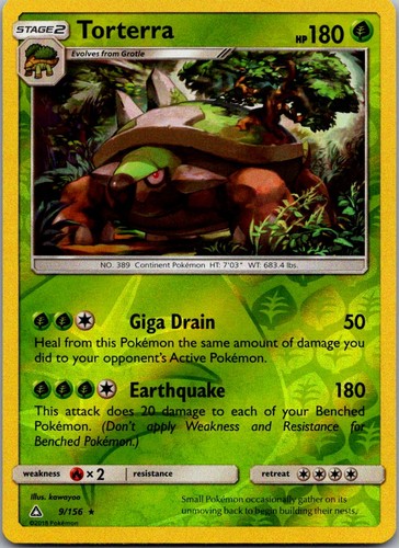 Torterra 9/156 Reverse Holofoil SM05 SM - Ultra Prism NM Pokemon