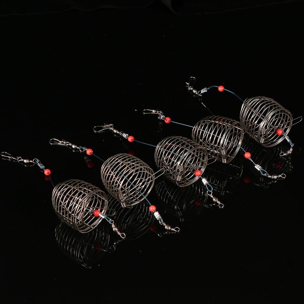 5 PCS Trap Basket Feeder Holder Fishing Accessories Carp Bait Cage - Image 12