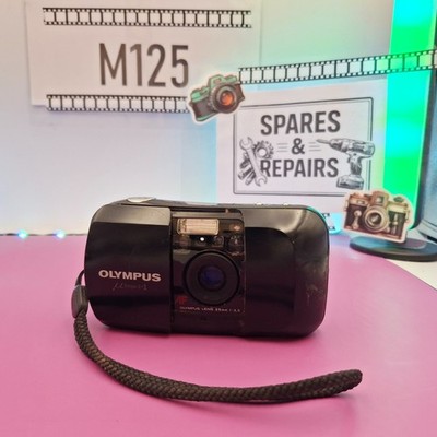 Olympus MJU-1 analoge Kompaktkamera 35 mm   schwarz. NUR ERSATZTEILE/REPARATUREN. refbm